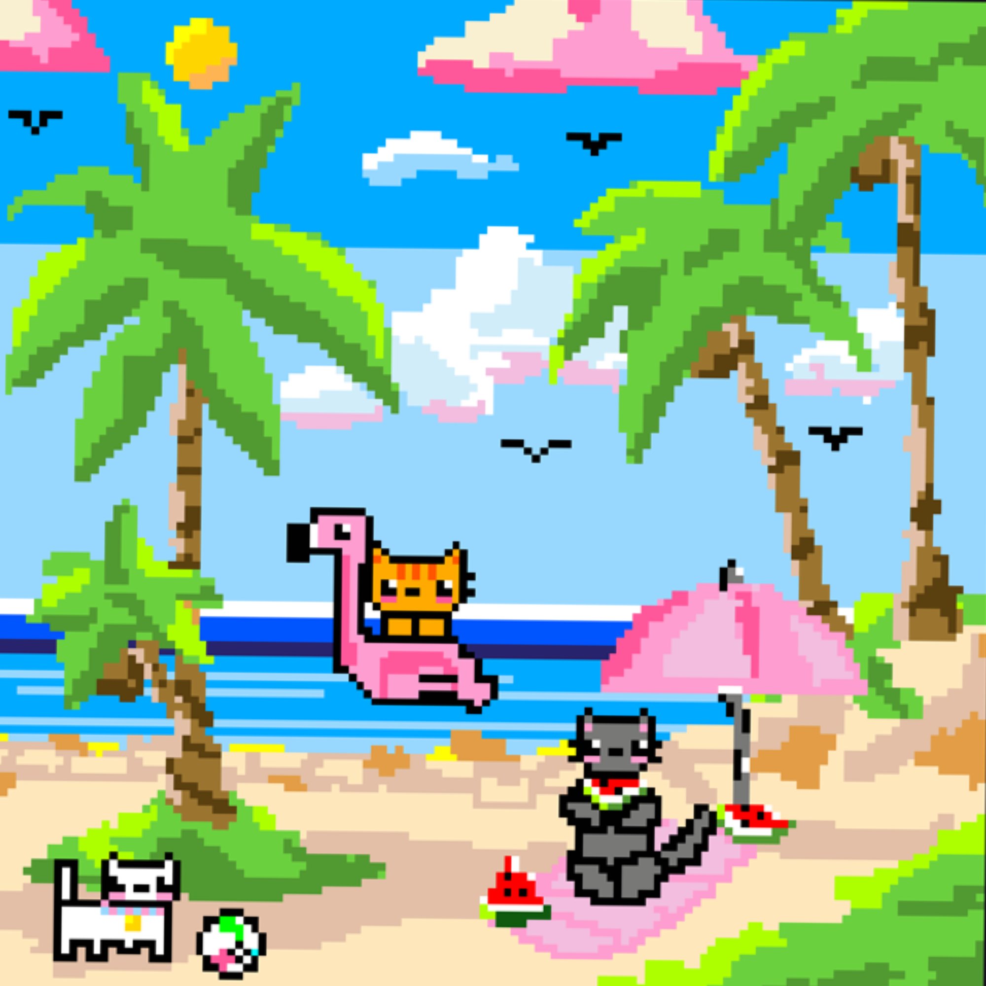 meowmories of a fun beach day by Annabelle